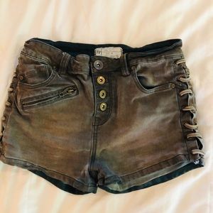 FP Grey Lace-Up Shorts